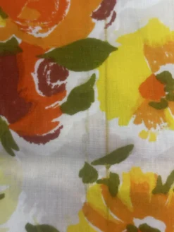 Vintage superbe housse de traversin imprimé fleuri seventies