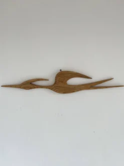 Vintage Teak Wood Wall Bird, 1960s
