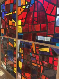 Vitrail cabinet - Stained Glass 1960