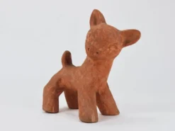 Walter Bosse Grande Sculpture en Céramique Pottery de Bébé Cerf, Autriche, Années 1920