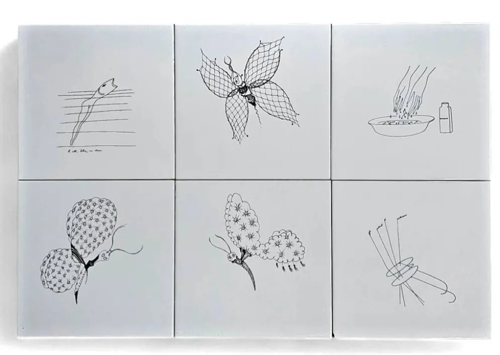 6 x Carreaux en céramique par Gio Ponti pour Ceramica Bardelli