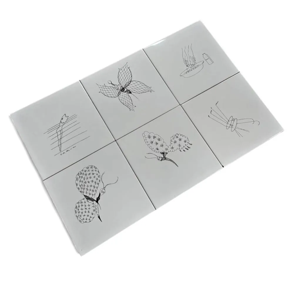 6 x Carreaux en céramique par Gio Ponti pour Ceramica Bardelli