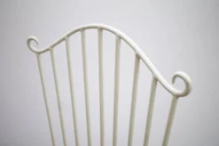 2 x Gartenstuhl vintage Metall blanc
