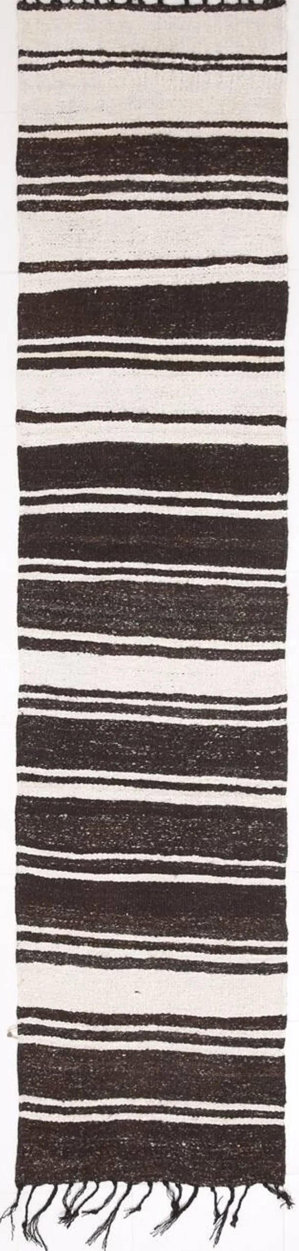 2x10 Kilim Vintage Turc Rayé, Tissé Main, Couloir et Entrée, Style Bohème,
