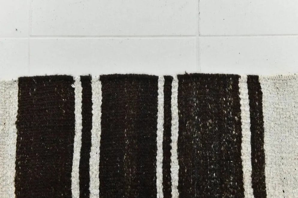2x10 Kilim Vintage Turc Rayé, Tissé Main, Couloir et Entrée, Style Bohème,