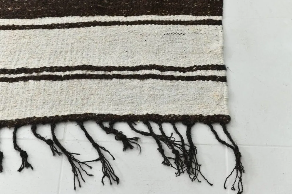 2x10 Kilim Vintage Turc Rayé, Tissé Main, Couloir et Entrée, Style Bohème,