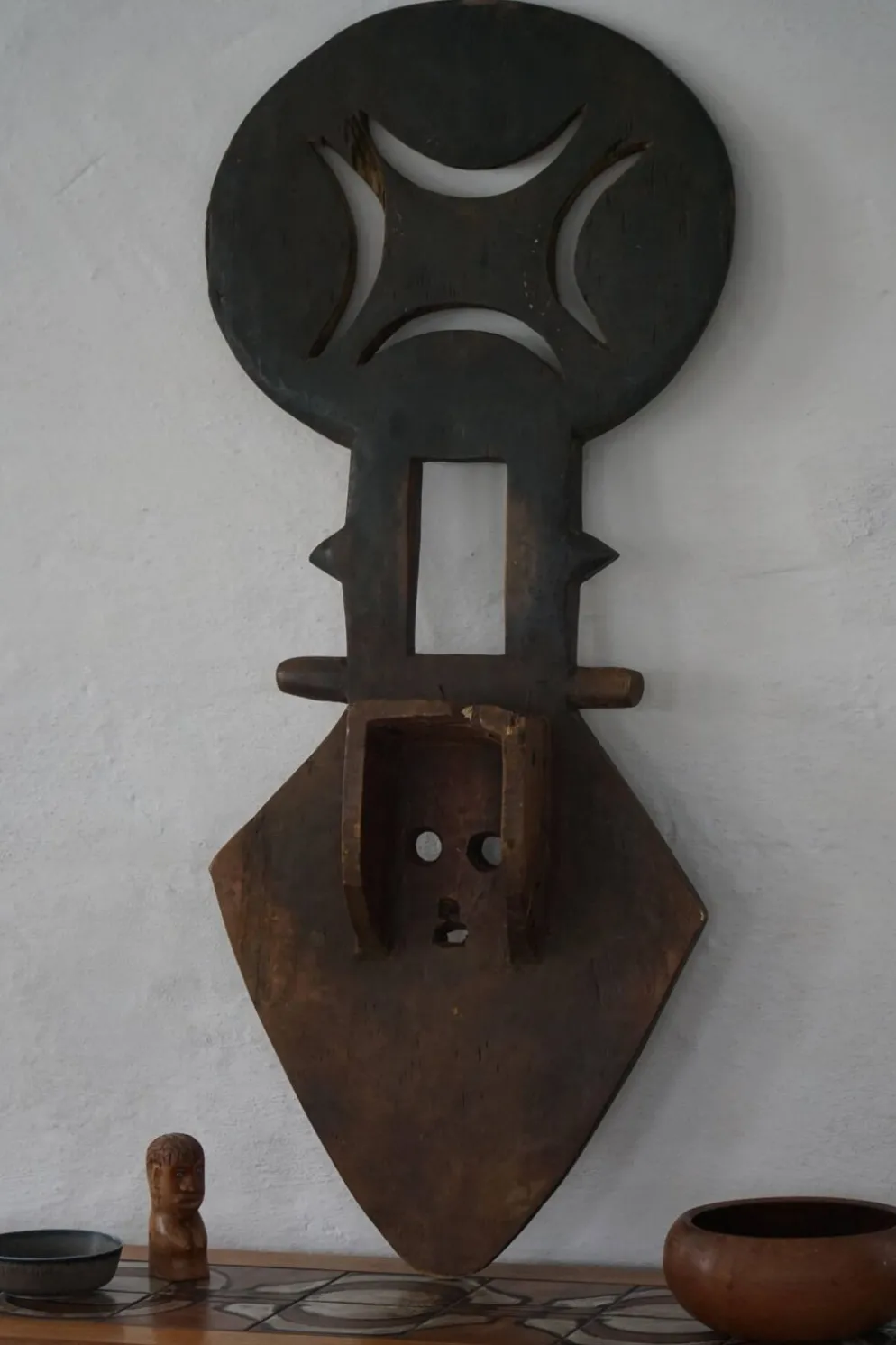 XXe siècle, masque planche Bedu Nafana en bois sculpté, art tribal, objet décoratif