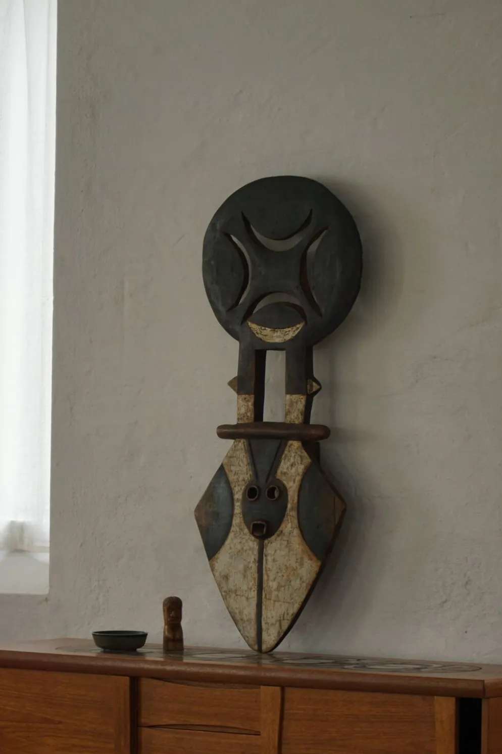 XXe siècle, masque planche Bedu Nafana en bois sculpté, art tribal, objet décoratif