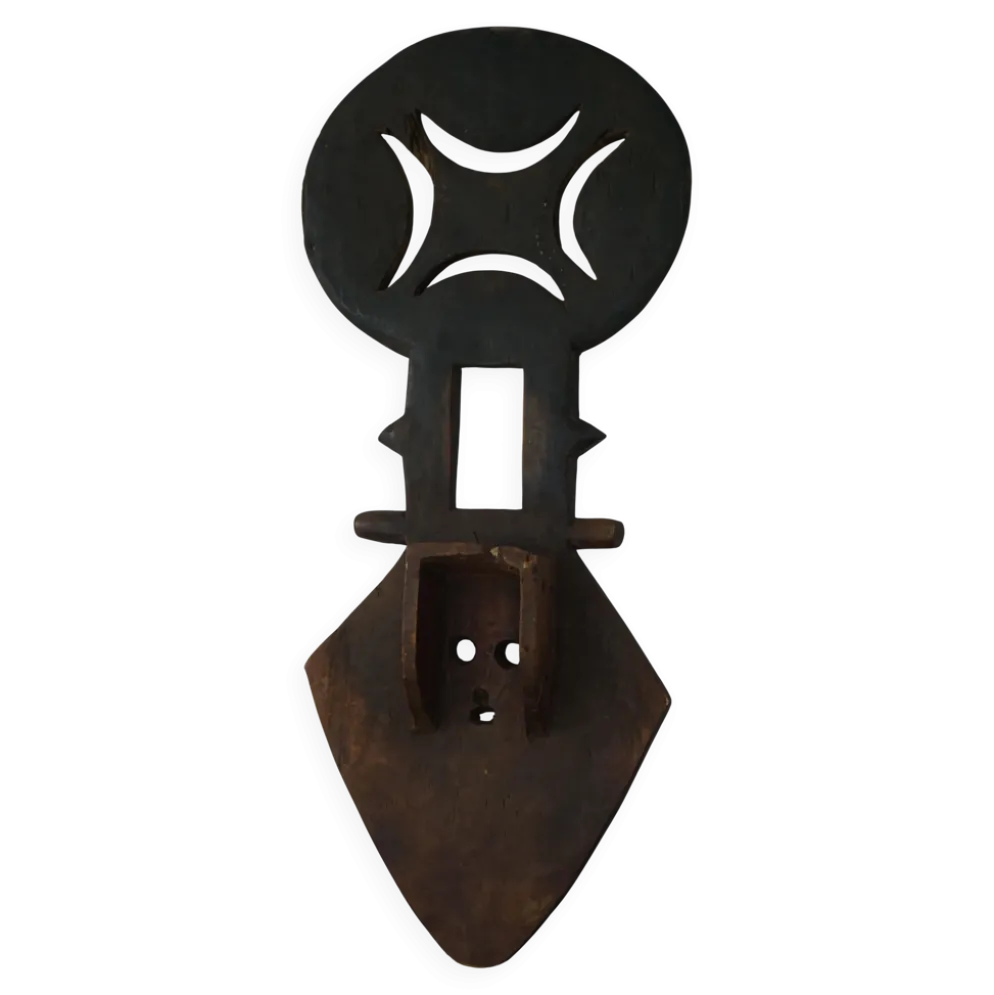 XXe siècle, masque planche Bedu Nafana en bois sculpté, art tribal, objet décoratif