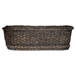 XXL panier tressé ancien, panier osier, rangement, outil de boulanger