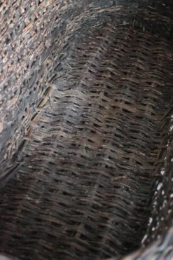 XXL panier tressé ancien, panier osier, rangement, outil de boulanger